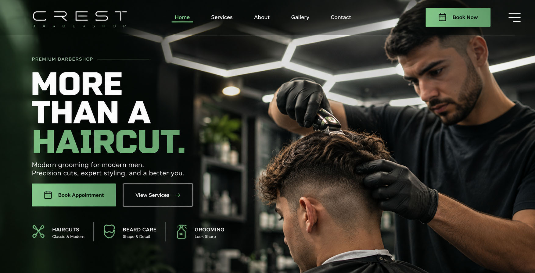 Premium Barbershop website design